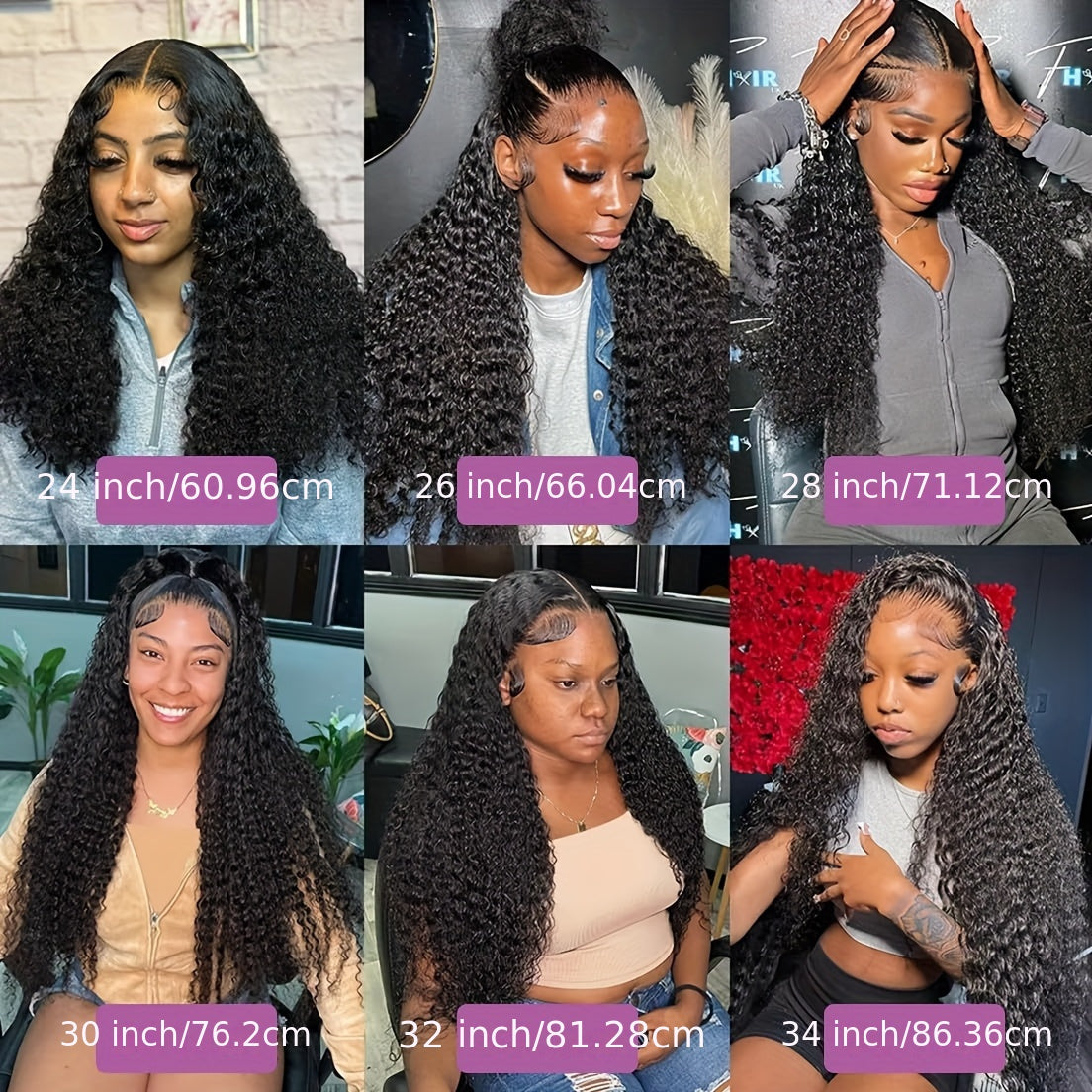 13x6 Deep Wave Lace Front Wig - 250% Density HD Lace, Pre-Plucked 100% Virgin Human Hair, Glueless Curly Style for Women, Natural Look with Hairs, Suitable for All Ethnicities, Special Occasion Wig | Deep Wave Texture | Reali